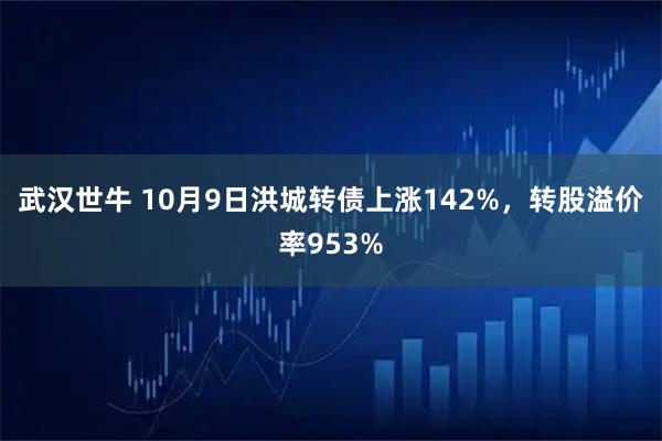 武汉世牛 10月9日洪城转债上涨142%，转股溢价率953%