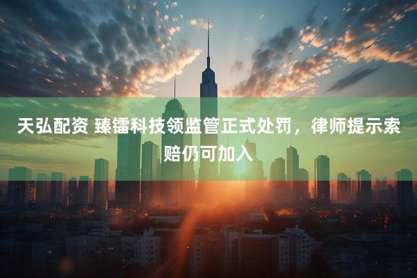 天弘配资 臻镭科技领监管正式处罚，律师提示索赔仍可加入
